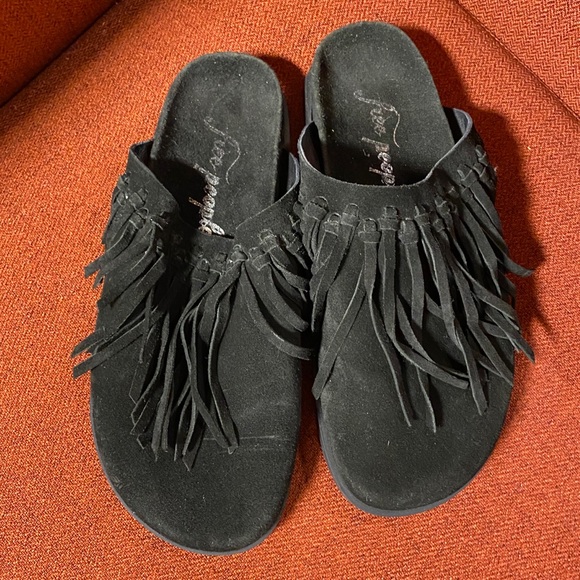 Free People Odessa Fringed Footbed Slides - Picture 3 of 8